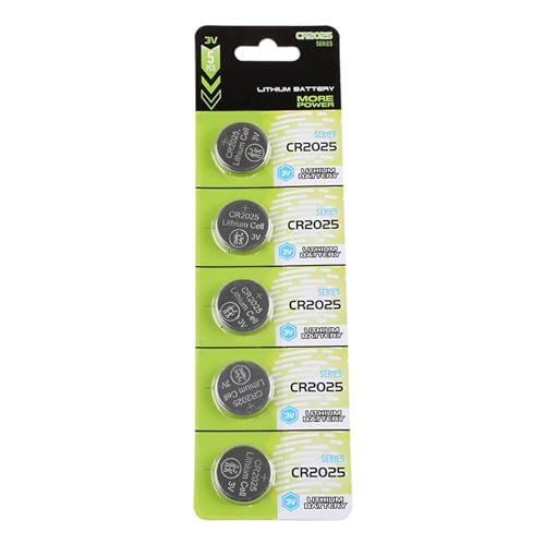 ZnttUu 10/5 pilas CR2025 de botón de 3 V, fiabilidad, fuentes de alimentación CR2025 para dispositivos de acceso sin llave, accesorios, pila de botón de litio