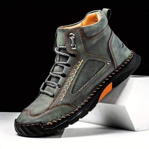 Ankle Boots for Men's Casual Leather Ankle Chukka Boots Slip On Lightweight Lace-up Loafers Walking Driving Shoes Fashion Sneakers Oxford Shoes2