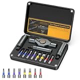 KeeKit 12 in 1 Mini Ratchet Screwdriver Set, Magnetic Repair Tool Kit with Detachable Ratchet Handle & S2 Alloy Steel Bits, for Electronics, Laptop, Phone, Game Console, Furniture, DIY Projects