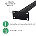 EZYDECOR Shelf Bracket 6 Inch Black Shelf Brackets Wall Mounted Industrial Shelving Brackets Metal Shelf Support with Lip (6 Pack)