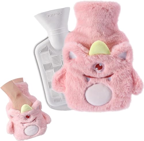 Image of Pain Relief Hot Water Bag with Soft Plush Cover for Hot & Cold Therapy, Leak Proof Heating Water Bag for Back Pain, Cramps & Body Pain Relief (Blue, 1000 ML)