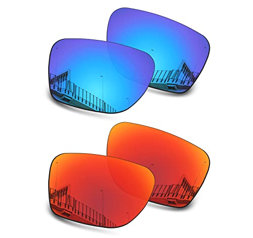 Verres Oakley Sylas OO9448 de rechange par Well-aimed en bleu et rouge iridium