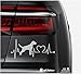 Artstickers Pegatinas para Coche con Forma de Perro Braco DE Weimar, 20 cm, para Amantes de los Coches. Color Plata. Pegatina Perro latidos corazón. Regalo Adhesivo Spilart, Marca Registrada