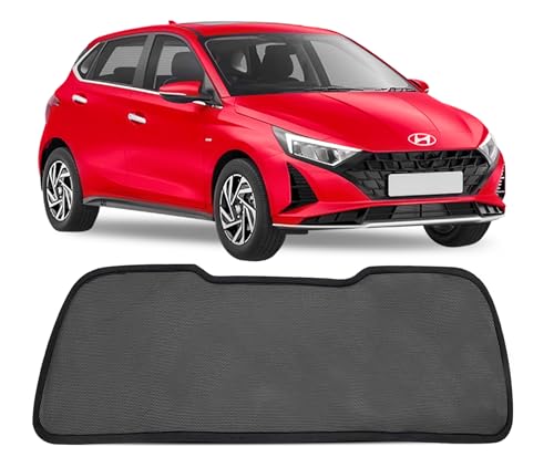 Image of Autofact Dicky Curtain Custom Fit Rear Windshield Sunshade | UV & Heat Protection | Foldable Mesh | Privacy & Cooling Car Accessory (for i20 (2020-2025))