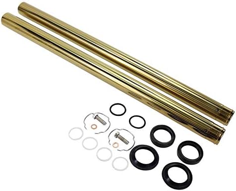 Gold Titanium Nitride Coated Fork Tubes Stock Length 39mm for Sportster/Dyna Narrow Glide