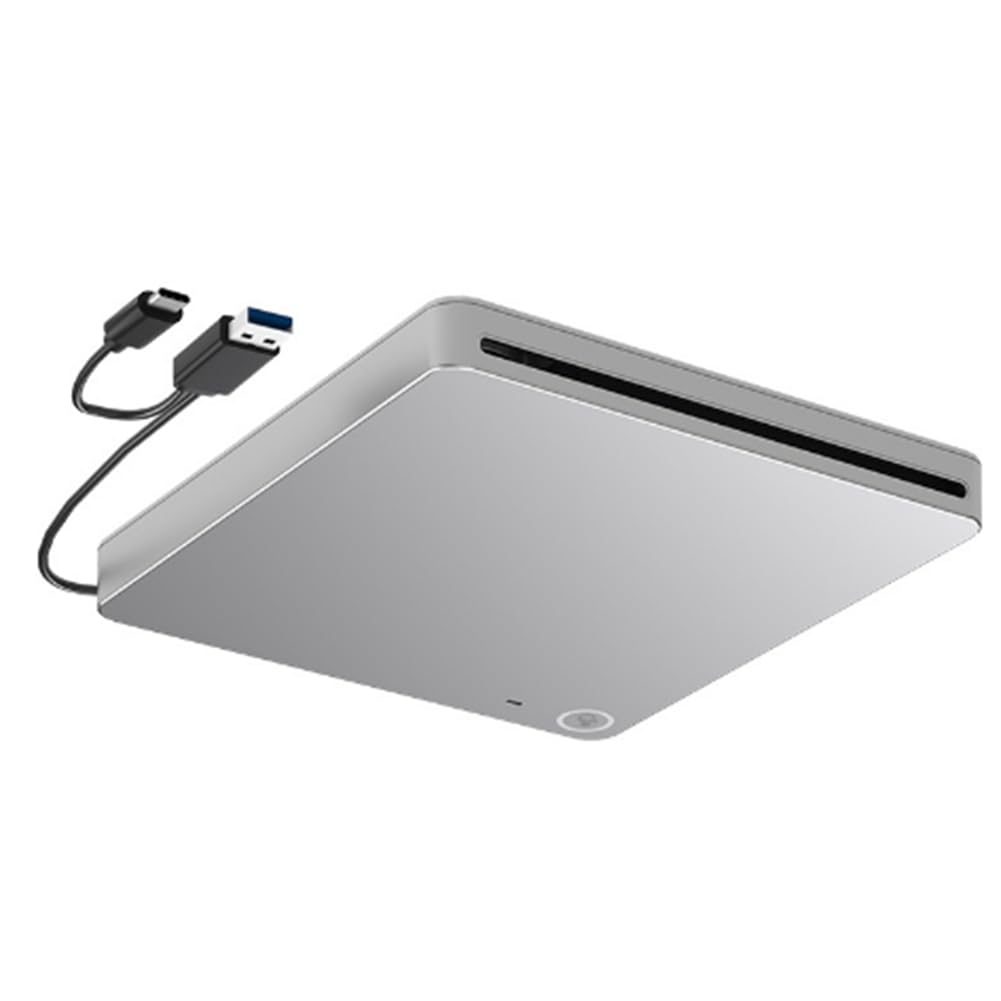 JANZU Unidad Externa de DVD USB 3.0 Tipo C Grabadora Ranura Ultradelgada