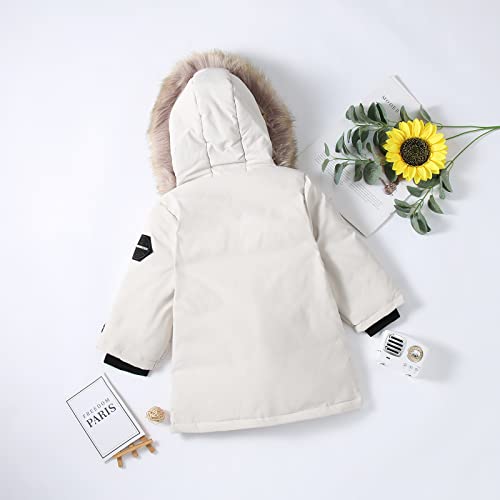 Child Puffer Jacket Little Girls Winter Windproof Fleece Hooded Down Coat Kids Thick Warm Padded Long Outerwear2