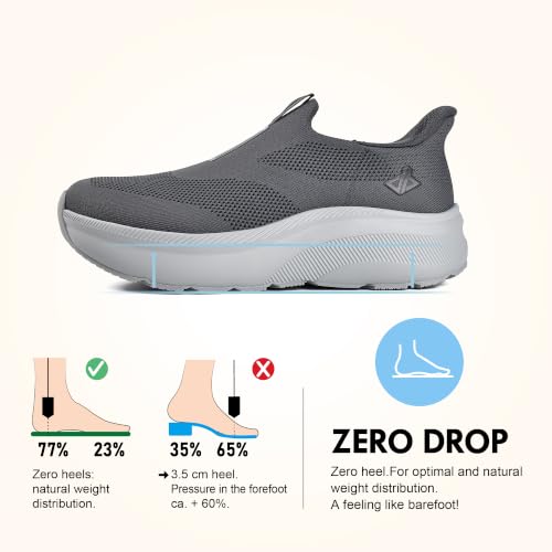 Image of Men Slip in Free up Hands Shoe Wide Toe Box Arch Support Orthopedic Walking