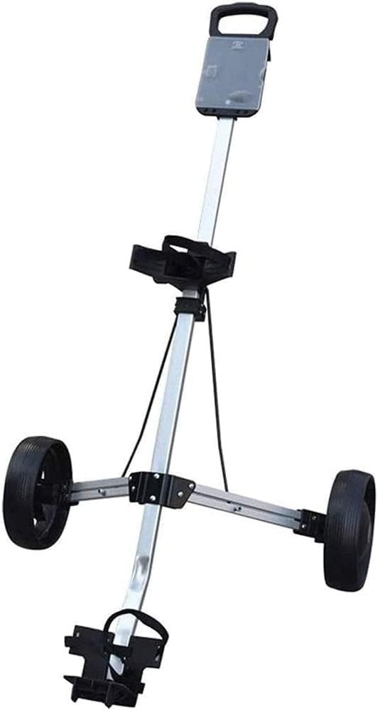 Golf Push Cart Golf Trolley Manual Push/Pull Golf Cart Two-Wheeled Push Cart Foldable Ball Charter Golf Golf Cart