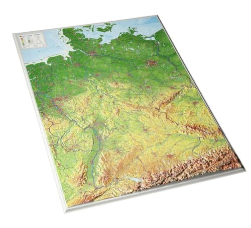 Deutschland 1:1.2MIO: Reliefkarte Deutschland (Tiefgezogenes Kunststoffrelief)