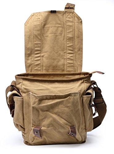 Gootium 帆布メッセンジャーバッグ キャンバス ショルダーバッグ レトロ 男女兼用