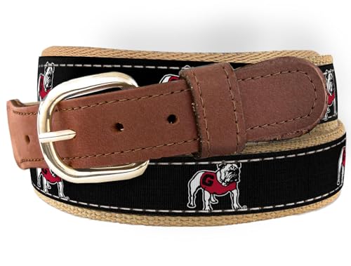 ZEP-PRO NCAA Mens Georgia Bulldogs Collegiate Woven Uga Ribbon Belt Size 38