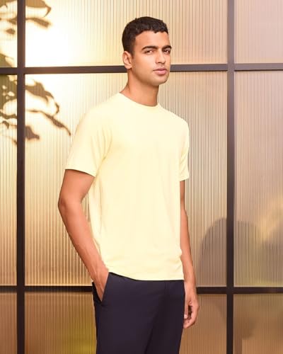 Image of Wellbi Bamboo Men's Tshirt - Ultra-Soft, Breathable & Sustainable | Premium Cotton Blend for Supreme Comfort | Stylish & Eco-Friendly T-Shirt for Men | Tshirt Men Cotton