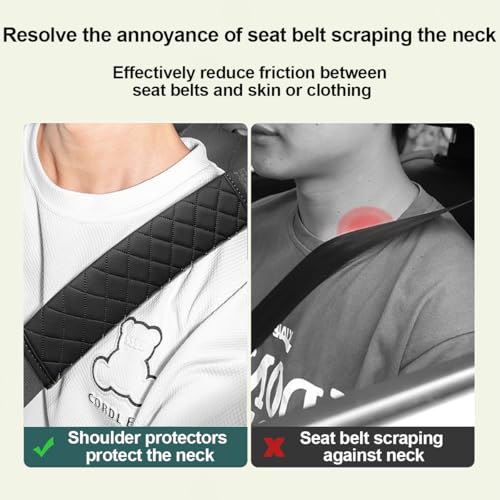 image for Mandark Car Seat Belt Cover, 2PCS Soft Comfort Vehicle Seatbelt Protec