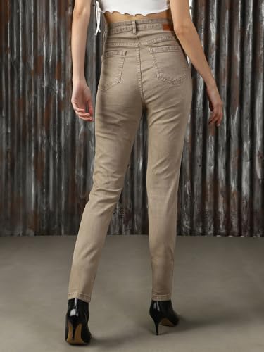 Image of High Star Women Cotton Washed Skinny Fit High-Rise Jeans