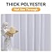 10x10FT White Backdrop Curtains for Party, 2 Panels 5x10FT Thick Polyester Backdrop Drapes, Wrinkle Resistant Photography Background Drapes for Wedding Birthday Home Decoration