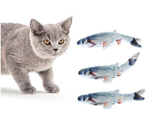 Cat Kicker Fish Toy Realistic Plush Simulation Moving Fish Electric Cat Toy, Funny