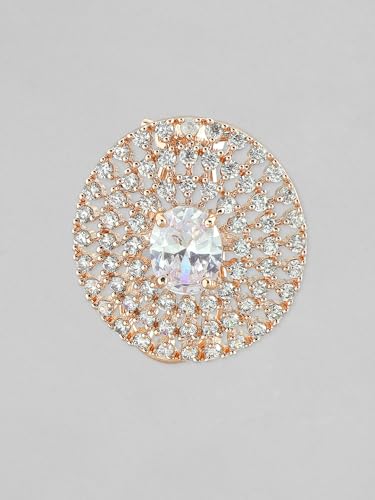 Image of Rubans Stud Earrings American Diamond Trendy Jewellery for Women & Girls