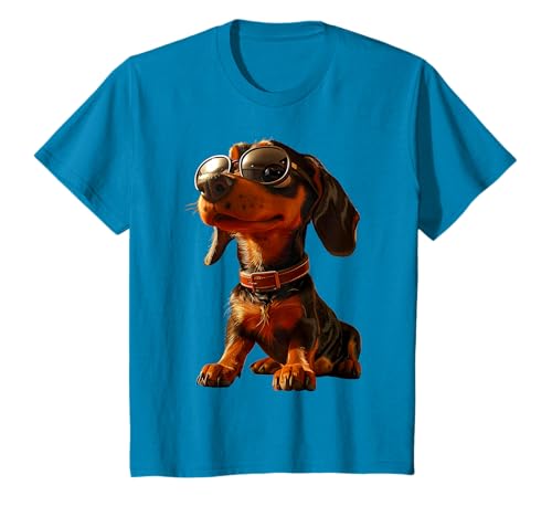 Teckel avec Lunettes de Soleil Nain Club de Chasse Teckel T-Shirt