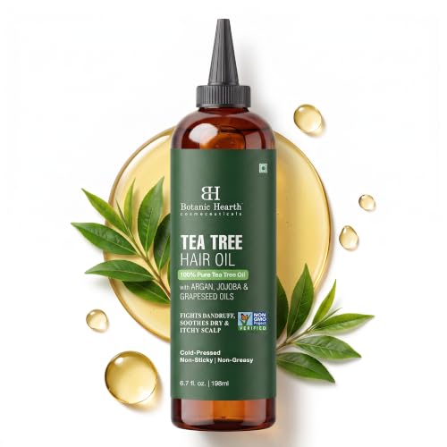 Botanic Hearth Tea Tree Scalp Oil for Hair Growth & Itchy Scalp, 6.7 Fl Oz