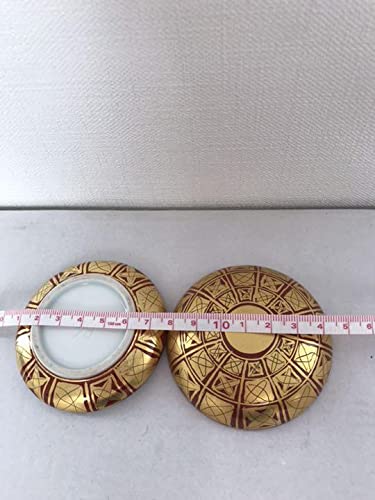 Amazon.co.jp: 金襴手香合 小野珀子 茶道具 伝統工芸品 茶道 香合 金襴