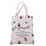 JXGZSO Organist Definition Tote Bag Pipe Organ Lover Gift Musical Instrument Shoulder Bag Gifts For Organists