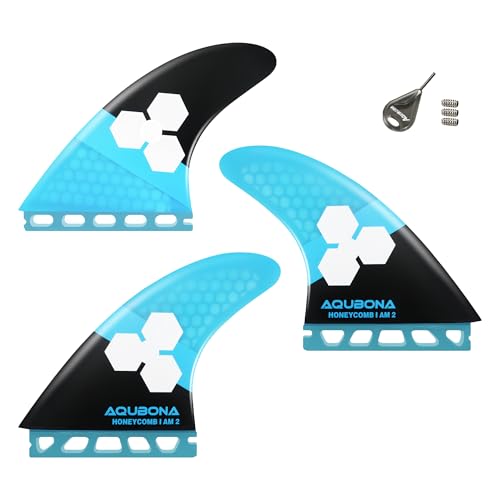 Ailerons AM2 en fibre de verre Aqubona pour longboard performant