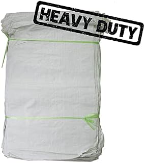5 x Woven Polypropylene Rubble Sand Bags Sacks Large Extra Heavy Duty (50cm x 90cm)