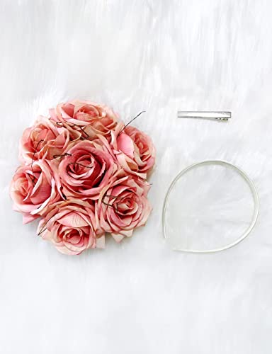 Gionforsy Tea Party Hat For Women Derby Hats Fascinator Floral Rose Headband For Kentucky Wedding (Pink) #TOP3