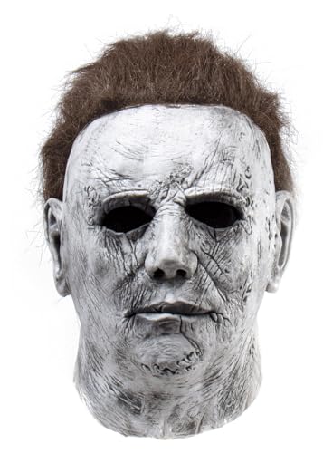 TAPIT Michael Myers Mask Halloween Scary Mask Horror Masquerade Cosplay Party Props Mask for Adults Realistic Horror Killer Latex Mask Full Head Masks (A)