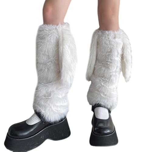 Calcetines peludos sin pies térmicos de invierno para descansar en casa o pasear con estilo