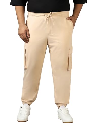 Image of Bewakoof Air 1.0 Men's Solid Oversized Plus Size Joggers