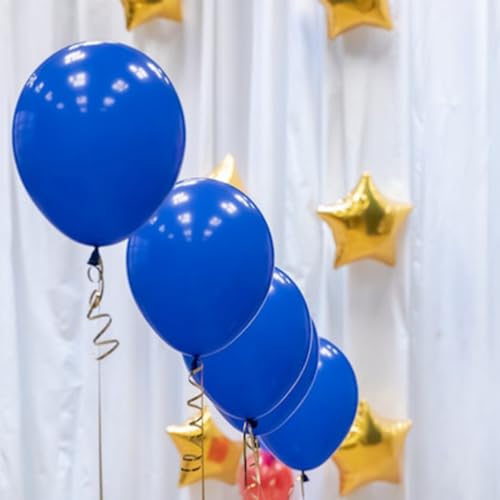 Image of Blue Balloons Blue Party Decorations 30 Pack 18 inch Round Royal Blue Balloons for Birthday Graduation Baseball Nautical 4th of July Independence Memorial Day Patriotic Party Decorations