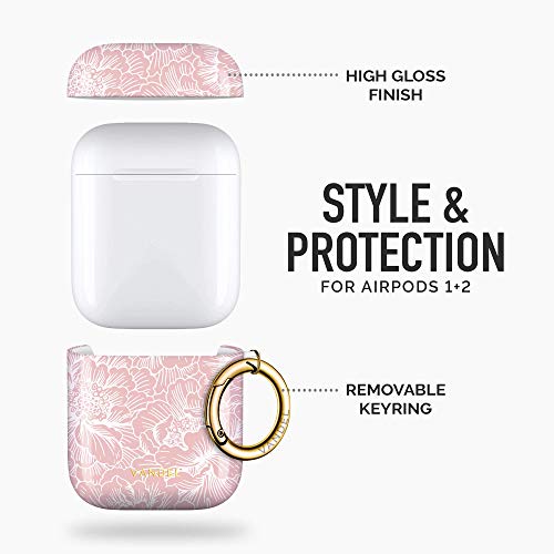 Vandel Airpod Case Aesthetic Cover for Airpods 2 & 1, Cool AirPods Case with Keychain, AirPod Cases Cute Designs, Apple Air Pods Charging Case for Airpods 2nd Generation & 1st Gen (Bouquet) - Thumbnail 4
