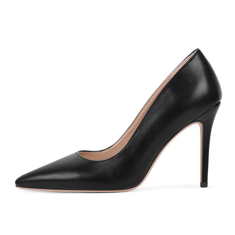 Image of Women's Stiletto High Heels Pumps for Women-4IN Pointed Toe Classic Pumps for Dress Party Wedding Evening Date Night Sexy Slip-On Shoes