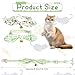 Exclaith 2 Pcs Cat Collar Kitten Collars Green Bowtie with Removeable Bow Cotton Cat Collar Solid Color Plaid Green Breakaway Floral