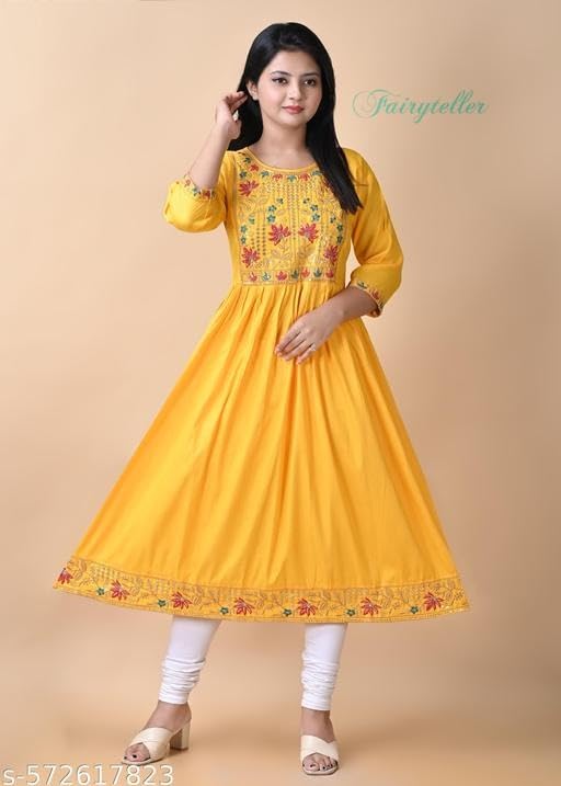 Image of Rayon Women's Kurta, 3 /4 Sleeves