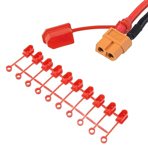 10 Stks XT60 Plug Connector Caps, Rubberen Terminal Stofdichte Beschermhoes voor RC Lithiumbatterij (rood