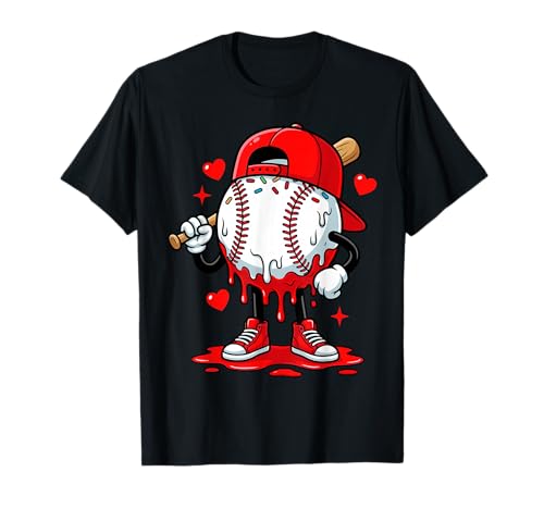 Baseball Drip Icecream Apparel Youth Boy Valentine T-Shirt