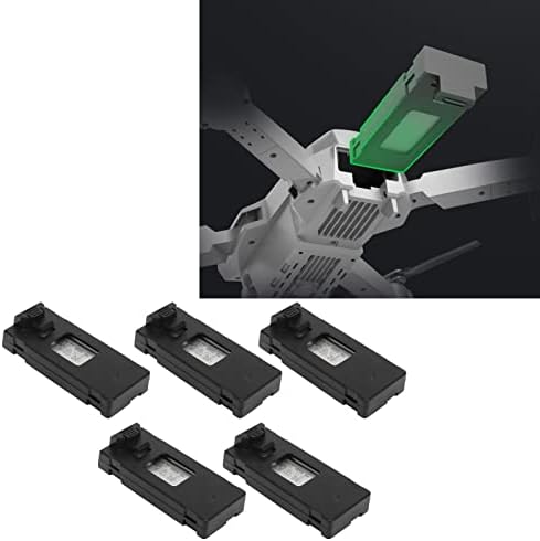 Miniatura 6 de VBESTLIFE 5Pcs Drone Lithium Battery, 3.7V 1800mah Remote Control Aircraft Model Batteries with Charging Cables