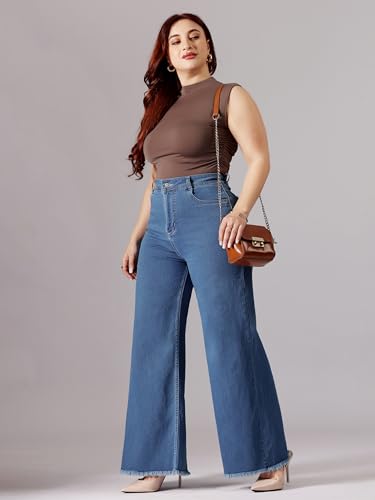 Image of Miss Chase A+ Women's Bootcut High Rise Stretchable Denim Jeans