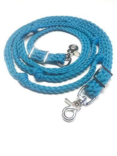 knotted barrel reins with grip knots you choose the color and length great for barrel racing or trail riding