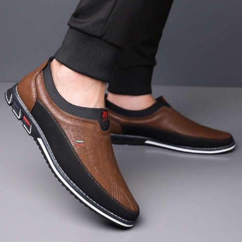 Image of Men's Oxford Business Casual Shoes Office Loafers Dress Comfort Driving Shoes