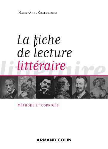 Télécharger La fiche de lecture littéraire : Méthode et corrigés (Hors Collection) Francais PDF
