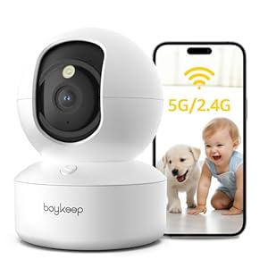 2K Pet Camera Indoor Security Camera 5G/2.4GHz WiFi Cameras for Baby Dog Camera with Phone App, 360° Pan & Tilt, 2-Way Audio, Night Vision, SD Card & Cloud Storage, K30