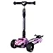 Paelf T-Hauteur Hauteur Réglable Scooter pour Enfants À 4 Roues Clignotant Torsion Scooter Pliant Ascenseur pour Enfants Jouet Voiture Prévention De Renversement Scooter Extérieur Scooter Intelligent