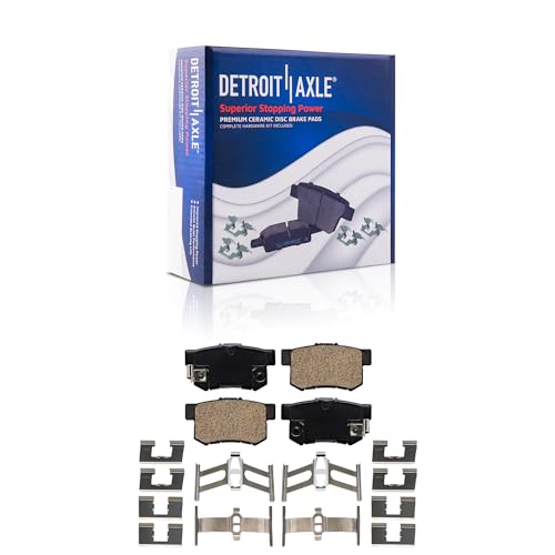 Image of Detroit Axle - V6 Brake Kit for 03-07 Honda Accord [Automatic Trans.] Front & Rear Disc Brakes Rotors Ceramic Brake Pads 2003 2004 2005 2006 2007 Replacement