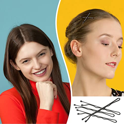 Jiris Bobby Pins, 100Count 2Inches Black Hair Pins Hairpins With Bag For Women Lady Girls Kids Hair Pin Invisible Wave Bobby Pin Barrette Hair Clips Bulk Hair Accessories (Black) #TOP4