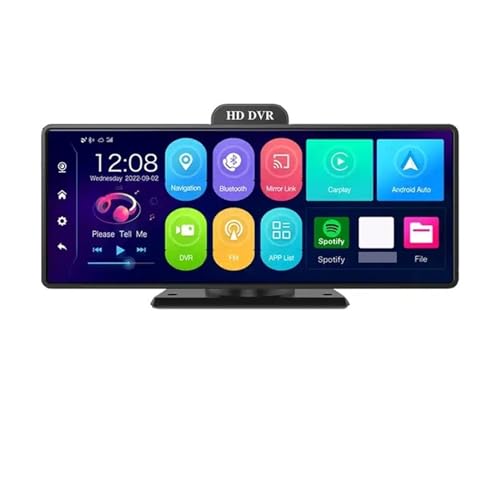 POEMAX Dash Cam Front 10.26 Inch 4G Dash Cam 10.0 4+64G 8 Core 5G WiFi Car DVR ADAS GPS FM 24h Parking Monitor Rearview Mirror Video Recorder Easy Installatio (Color : T94A11-10M, Size : None)