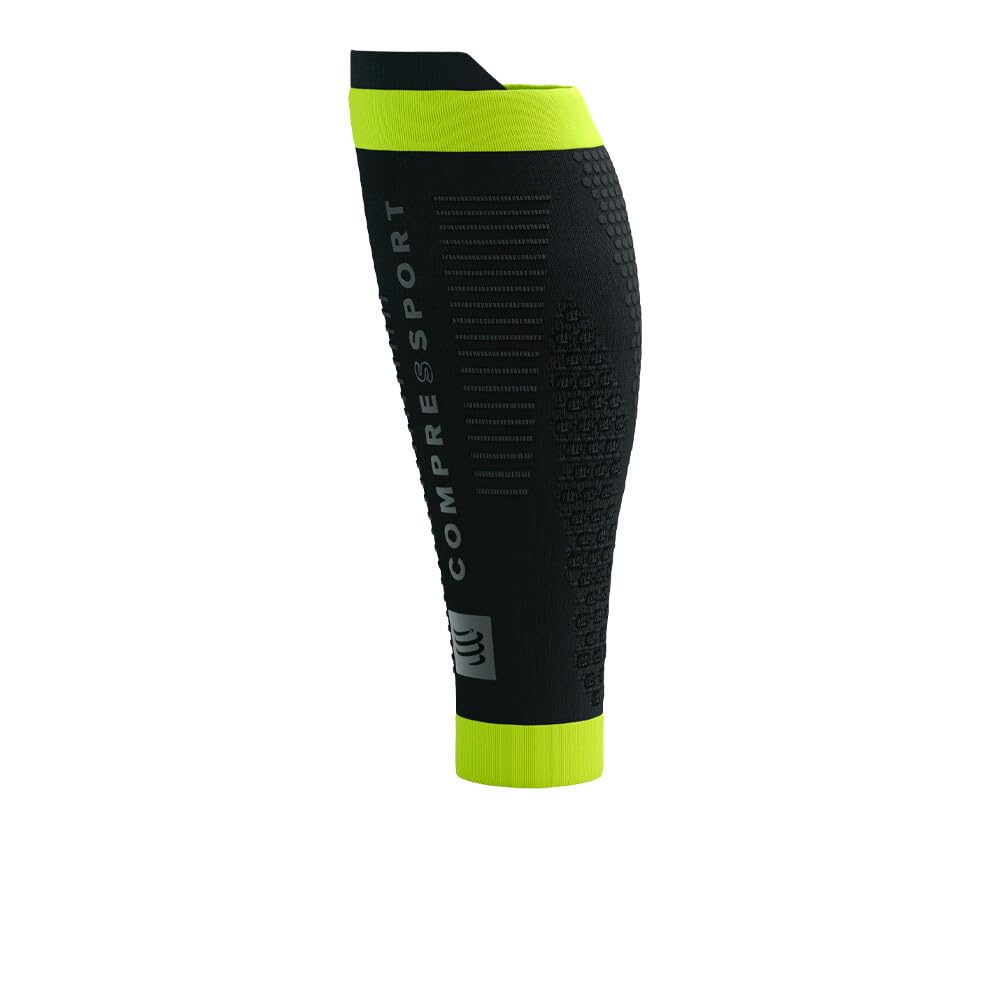 COMPRESSPORT R2 3.0 Flash Vêtements de Compression Unisexe Adultes Noir/Jaune Fluo (Multicolore), 42-46cm